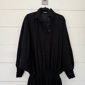 Mossi Women’s 40 Black Wool Collared Dress